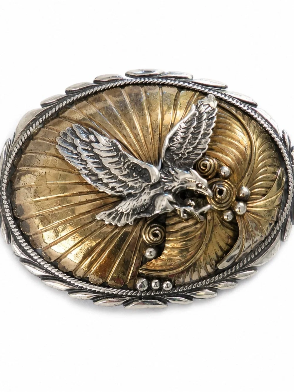 Vintage Navajo Sterling Eagle Belt Buckle